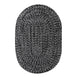 Black Braided  Rug Oval