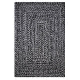 Black Outdoor Braided Rectangular Rug