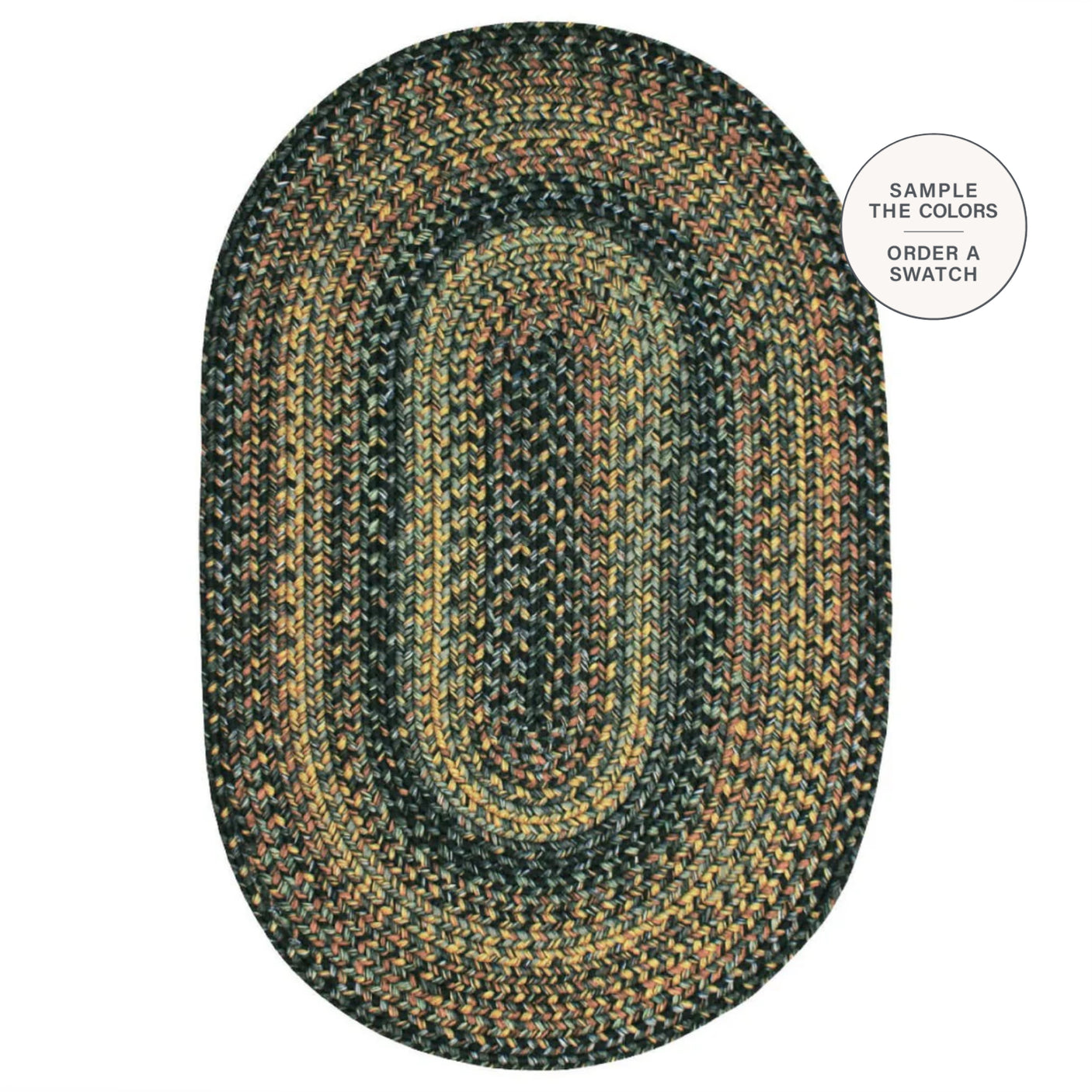 Black Forest Oval Braided Rug