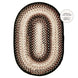 Black Mist Braided Oval Rug
