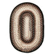 Black Mist Braided Oval Rug