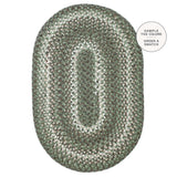 Cedar Ridge Green Oval Braided Area Rug