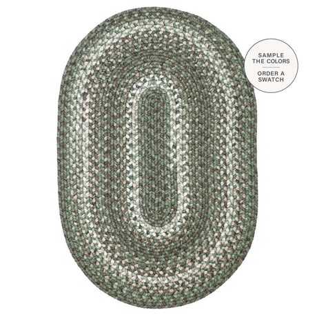 Cedar Ridge Green Oval Braided Area Rug