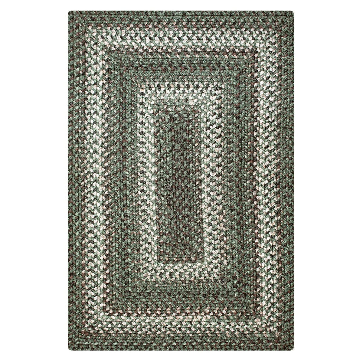 Cedar Ridge Green Ultra Durable Braided Rectangular Rug