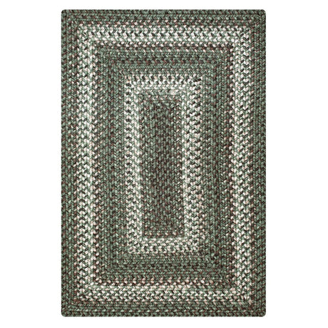 Cedar Ridge Green Ultra Durable Braided Rectangular Rug