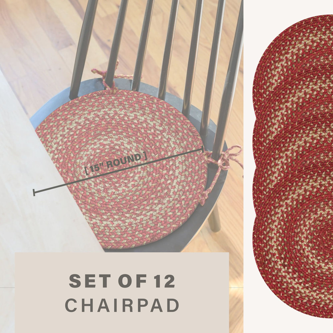 Apple Pie Red Jute Braided Accessories