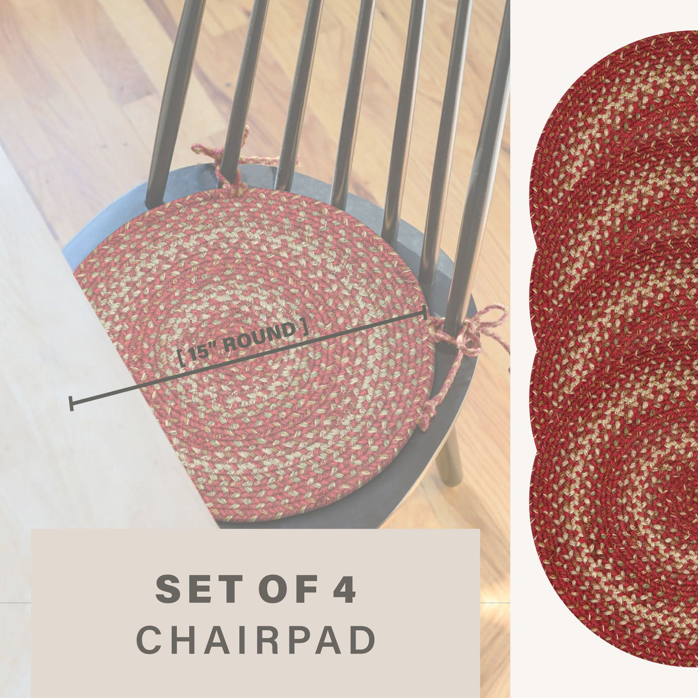 Apple Pie Red Jute Braided Accessories