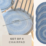 Denim Blue Jute Braided Chairpad