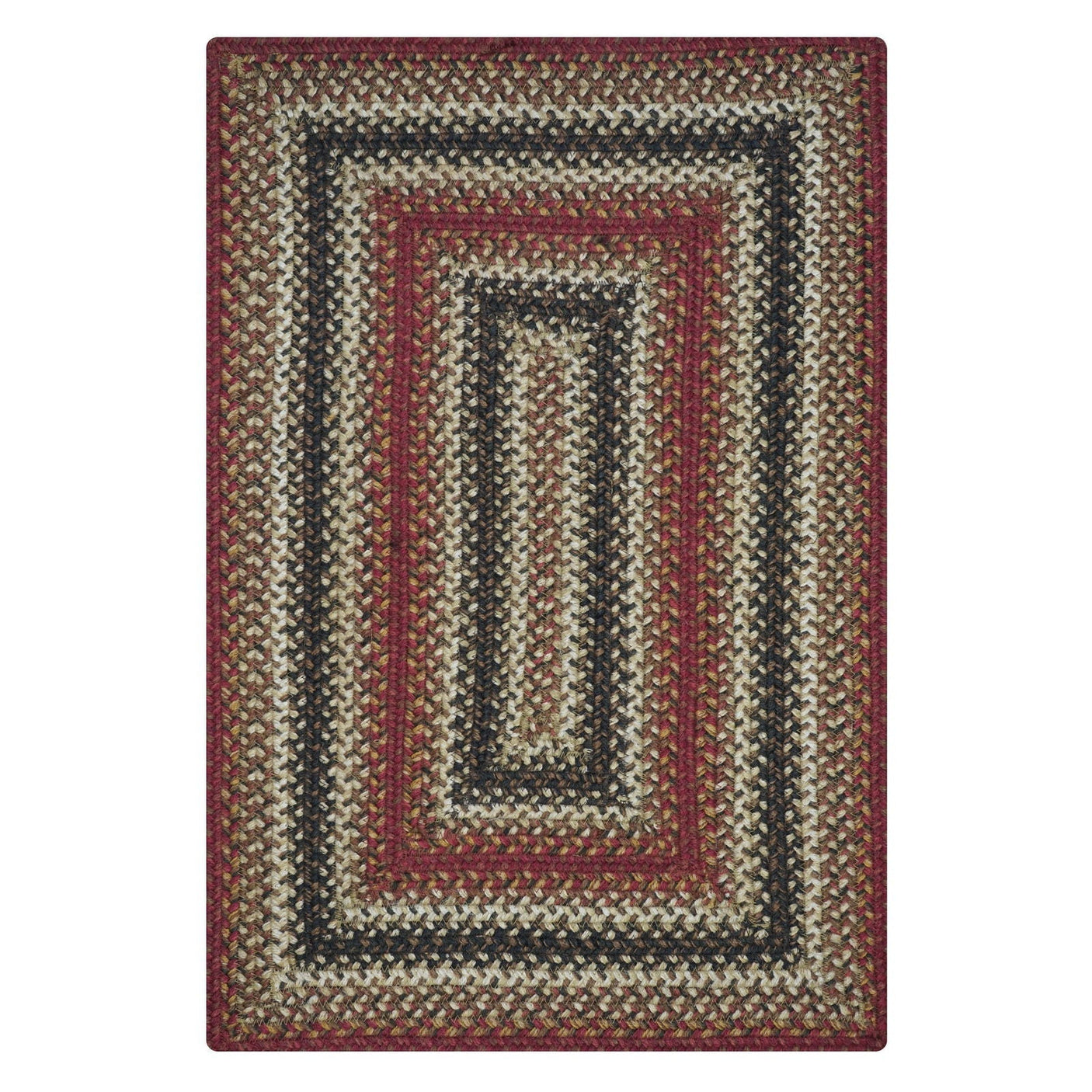 Chester Red Jute Braided Area Rectangular Rugs