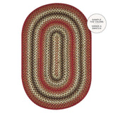 Chester Red Braided Jute Oval Rug