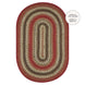 Chester Red Braided Jute Oval Rug