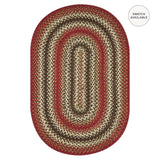 Chester Red Braided Jute Oval Rug
