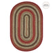 Chester Red Braided Jute Oval Rug