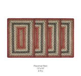 Best Red Rectangular Braided Accessories for Kitchen Table Placemats
