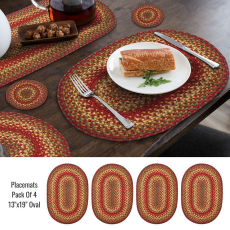 Cider Barn Red Braided Accessories for Dining Table