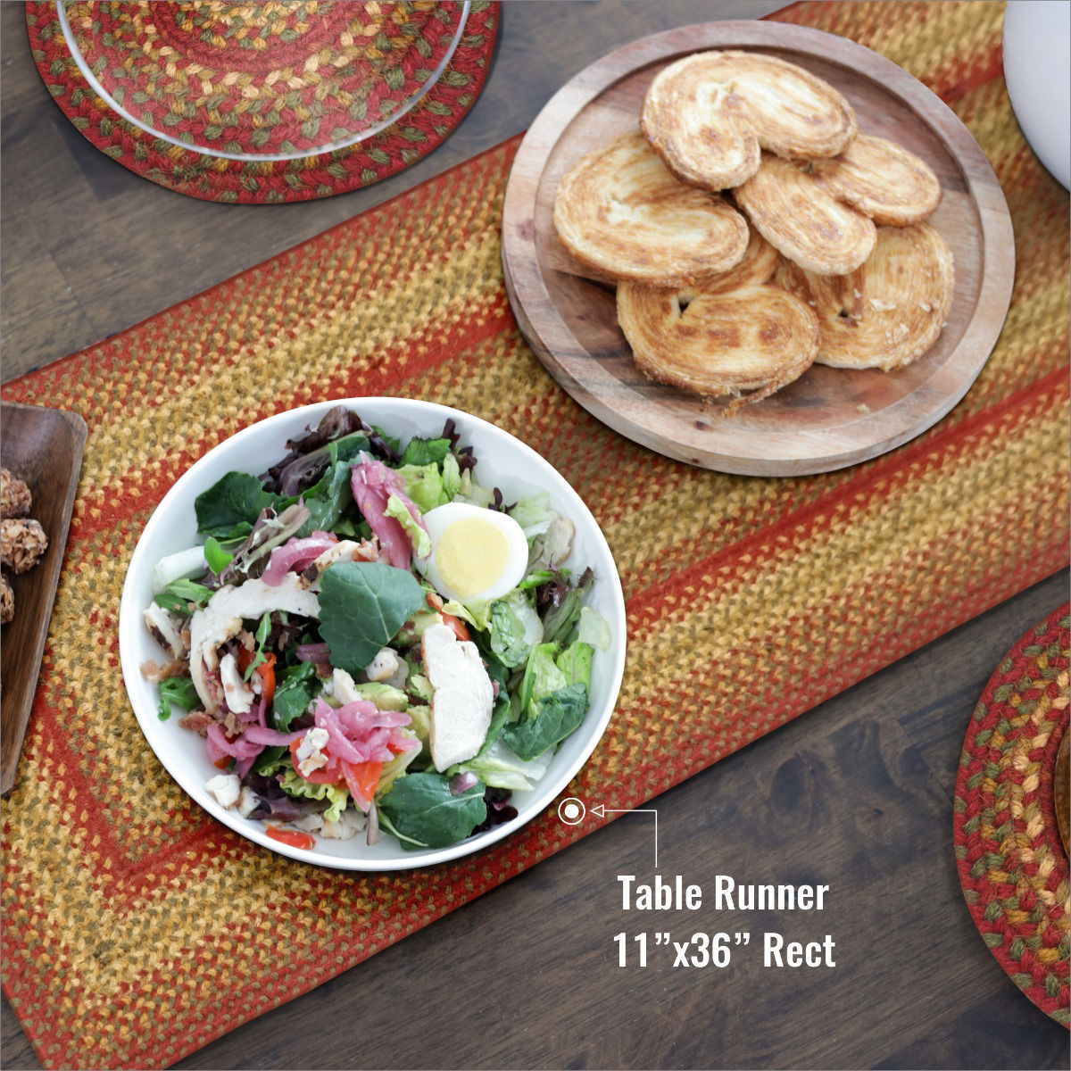 Cider Barn Red Braided Accessories for Family Dining Table