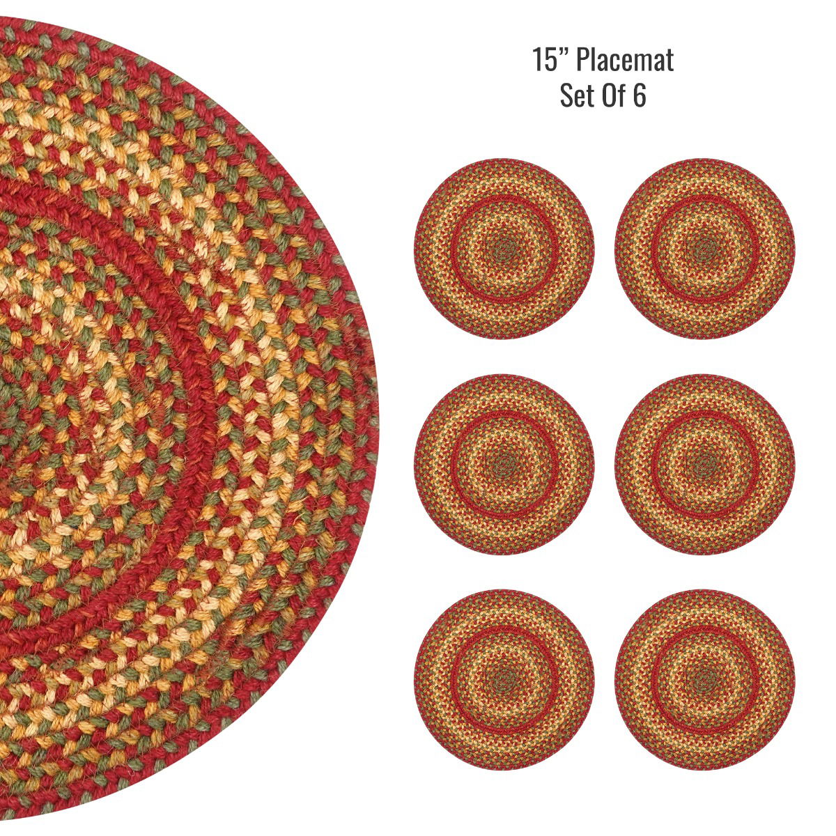 Round Red Braided Accessories for Living Room Use