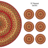 Round Red Braided Accessories for Living Room Use