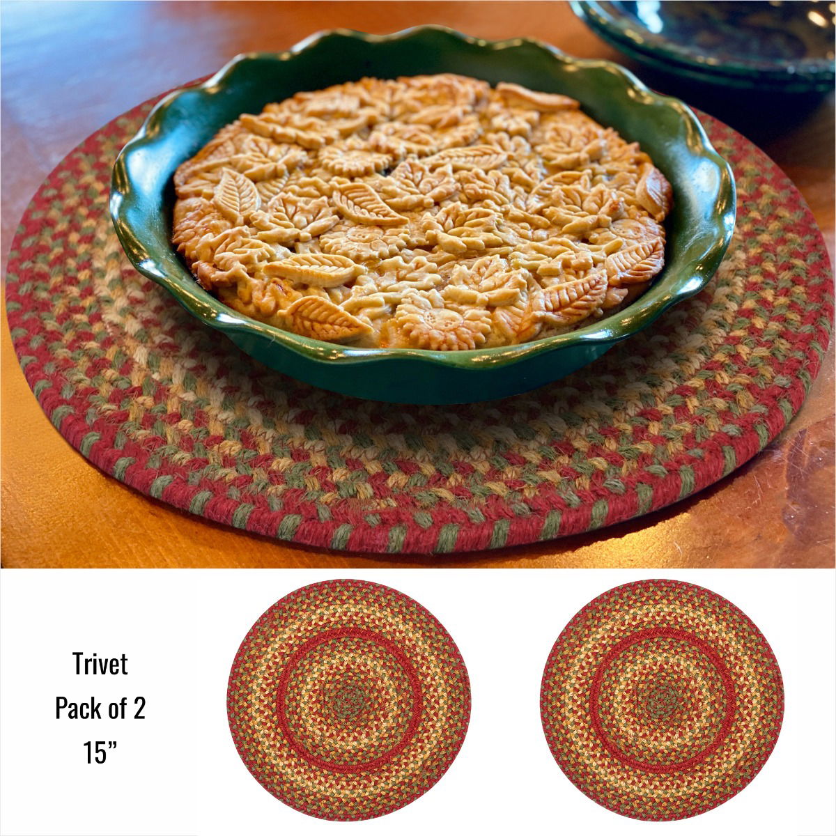 Round Red Braided Accessories for Holiday Dinner Use