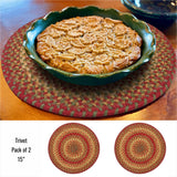 Round Red Braided Accessories for Holiday Dinner Use