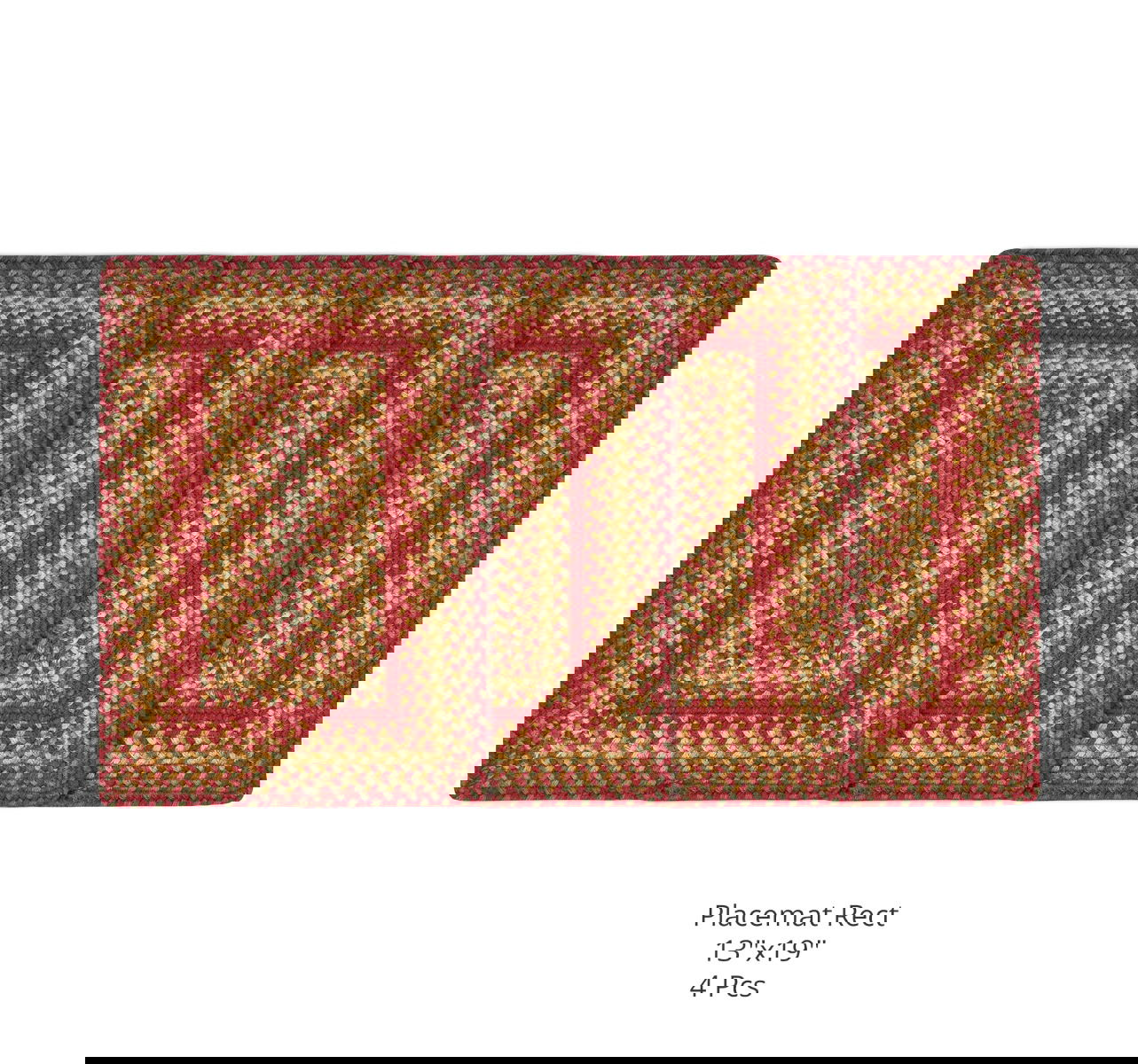 Rectangular Red Braided Accessories for Kitchen and Dining Room
