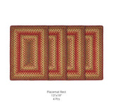 Rectangular Red Braided Accessories for Kitchen and Dining Room