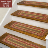 Rectangular Red Braided Accessories for stair treads