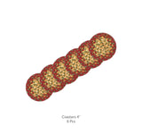 Round Red Braided Accessories for Tea Cup Use