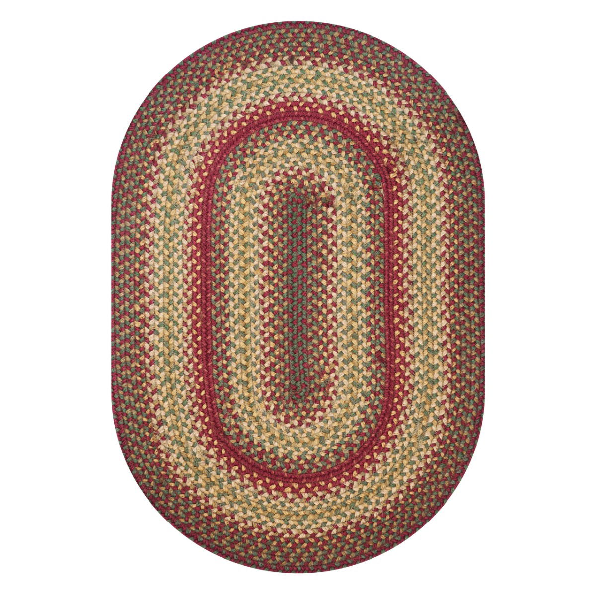 Cider Barn Red Jute  Braided Rugs Oval