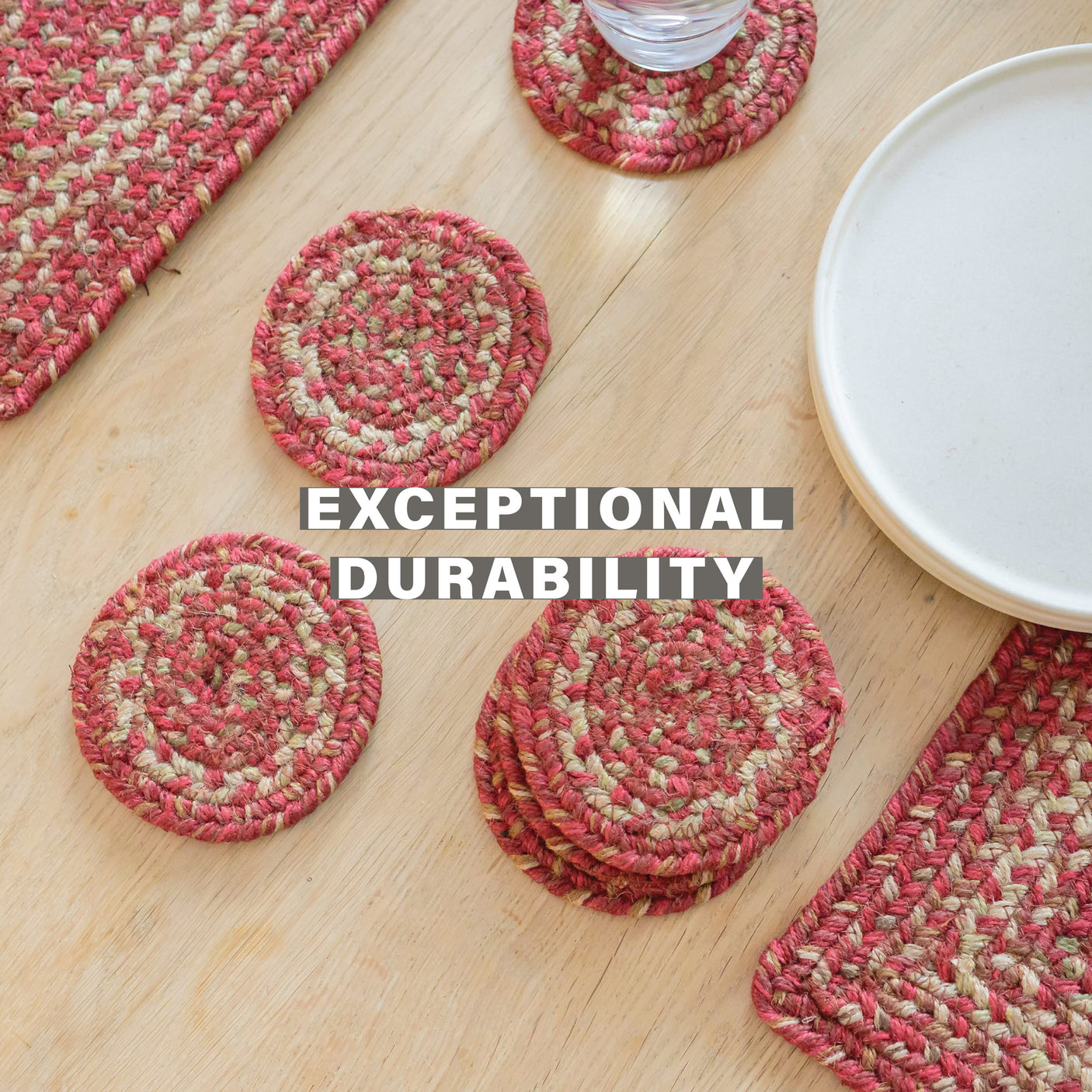 Apple Pie Red Jute Braided Accessories