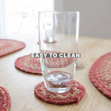 Apple Pie Red Jute Braided Accessories