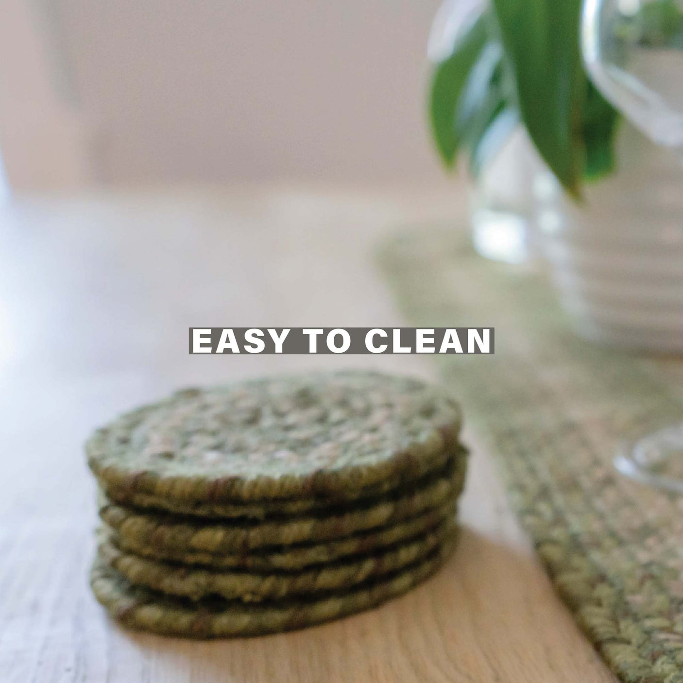 Grassland Green Jute Braided Accessories