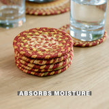 Amber Leaf Red Jute Braided Accessories