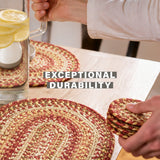 Amber Leaf Red Jute Braided Accessories