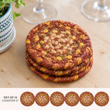 Amber Leaf Red Jute Braided Accessories