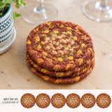 Amber Leaf Red Jute Braided Accessories