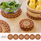Amber Leaf Red Jute Braided Accessories