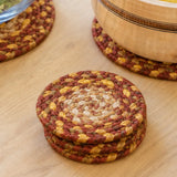 Amber Leaf Red Jute Braided Accessories