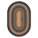 Cocoa Bean Black, Grey Braided Rug