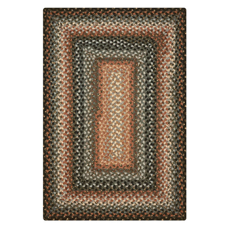 Cocoa Bean Black - Grey Cotton Braided Rug