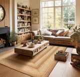 Cookie Dough Brown Jute Braided Rug