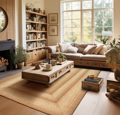 Cookie Dough Brown Jute Braided Rug