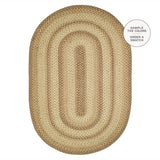 Cookie Dough Jute Oval Braided Rugs