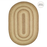 Cookie Dough Jute Oval Braided Rugs