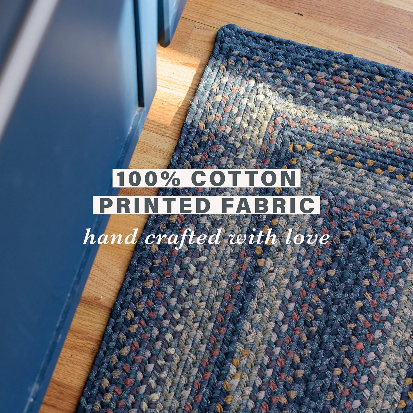 Enigma Black, Khaki Cotton Braided Rugs