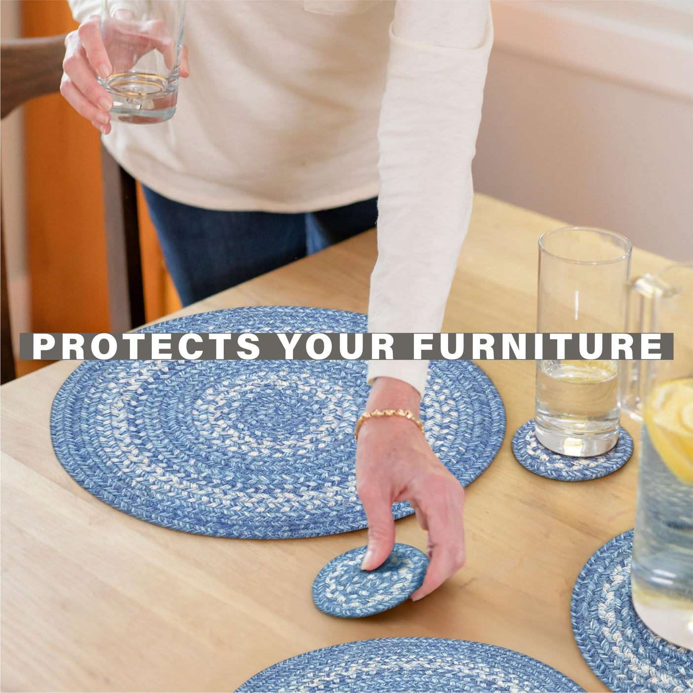 Denim Blue Braided Accessories