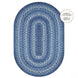 Denim Blue Braided Oval Jute Rugs