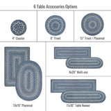 Denim Blue Braided Accessories for living room furniture