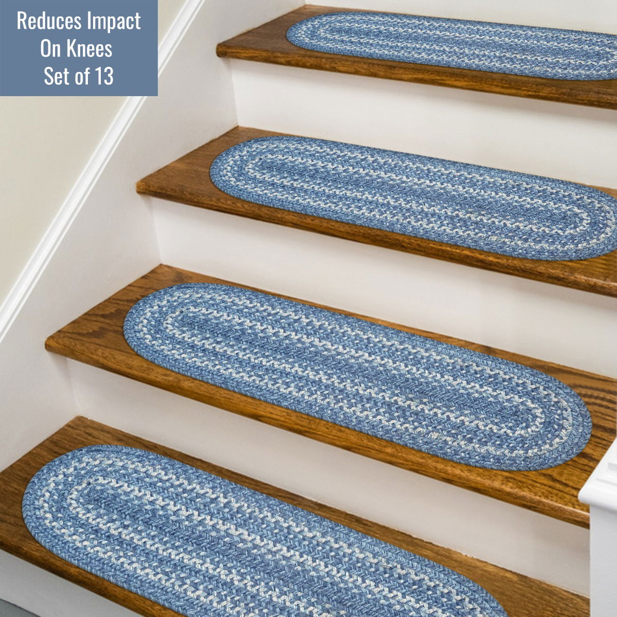 Denim Blue Braided Accessories for Stairs 
