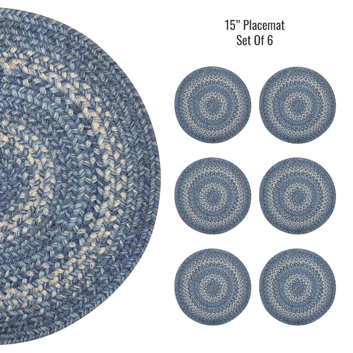 Round Blue Braided Accessories 